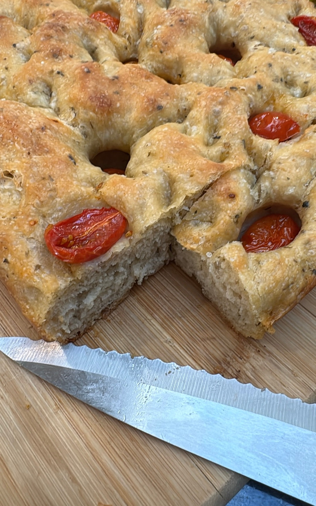 Tomato and Roasted Garlic Focaccia